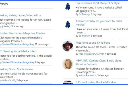 Announcing NEW StudentFilmmakers Magazine Online Community Updates
