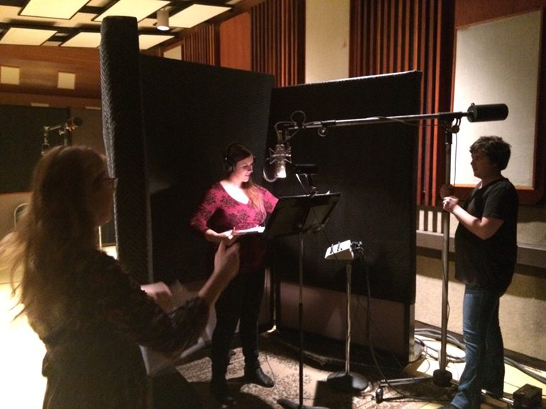 Denise Young at work on a musical production