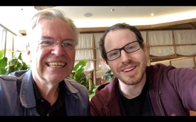 Peter Markham with his alum Ari Aster (Hereditary, Midsommar)