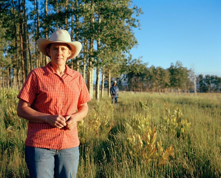 Photo by Michelle Bogre. Molly Manzanares, sheep rancher, Tierra Amarilla, NM.