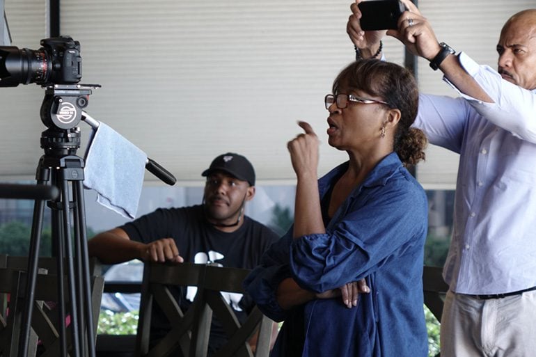 Vikki Wells On Set