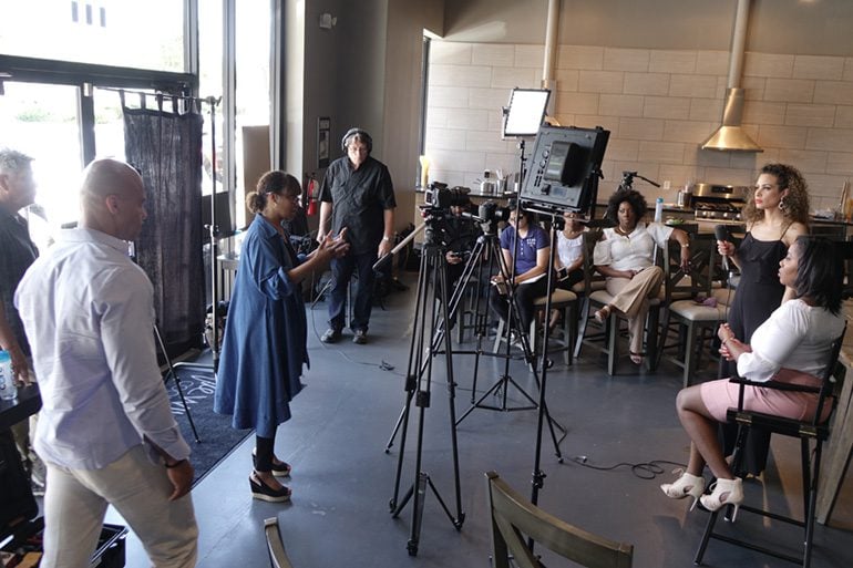Vikki Wells On Set