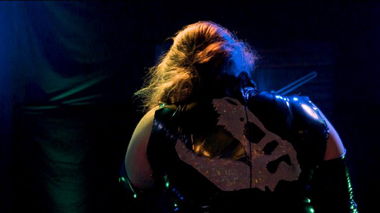 Still from the film, "Queen of the Dinosaurs: A Wrestler's Story".