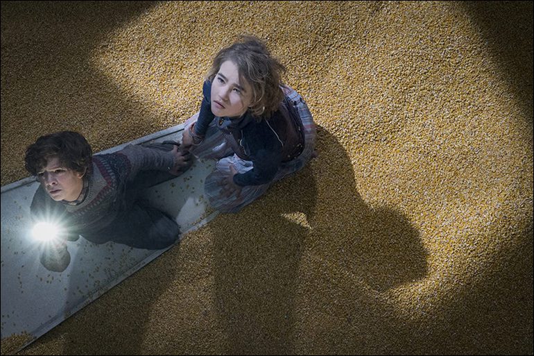 Scene from horror film, "A Quiet Place"