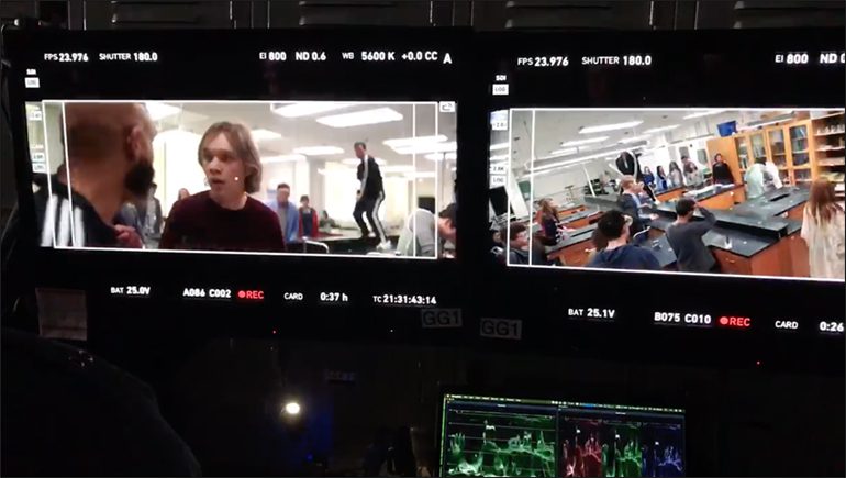 Shooting the Lab Scene in "Words on Bathroom Walls"