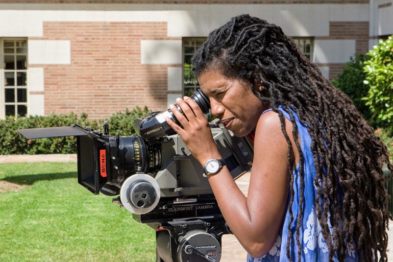 Nandi Bowe behind the camera. Photo by Robert Hale.