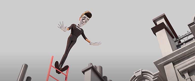 Scene from "Mime Your Manners"