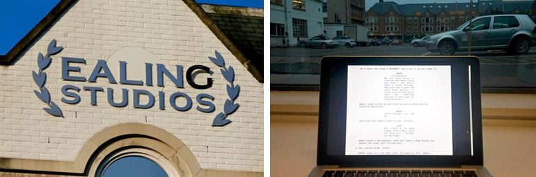 Writing at Ealing Studios (a film studio in West London)