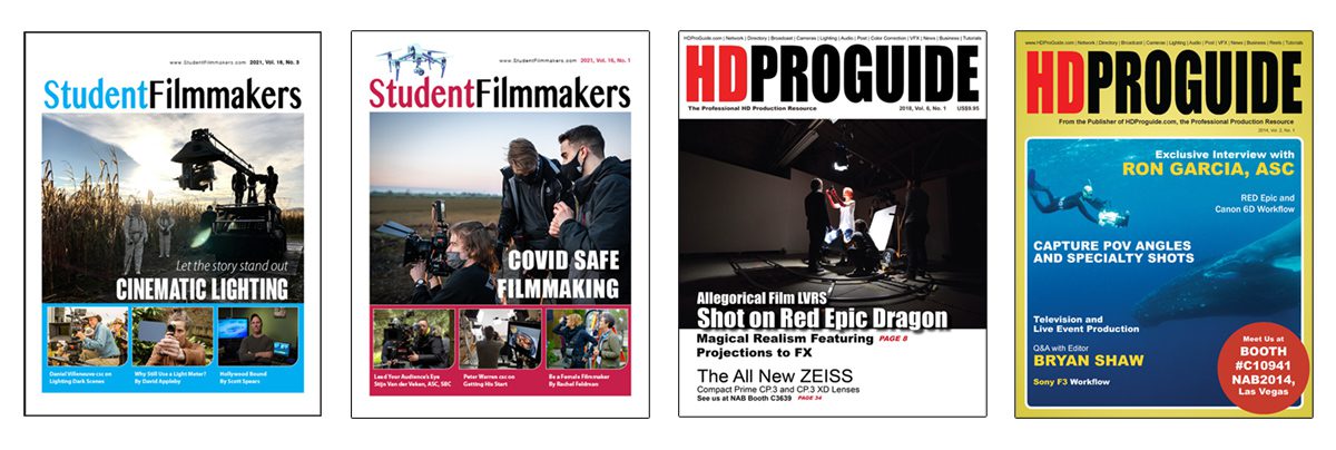 StudentFilmmakers Magazine and HD Pro Guide Magazine