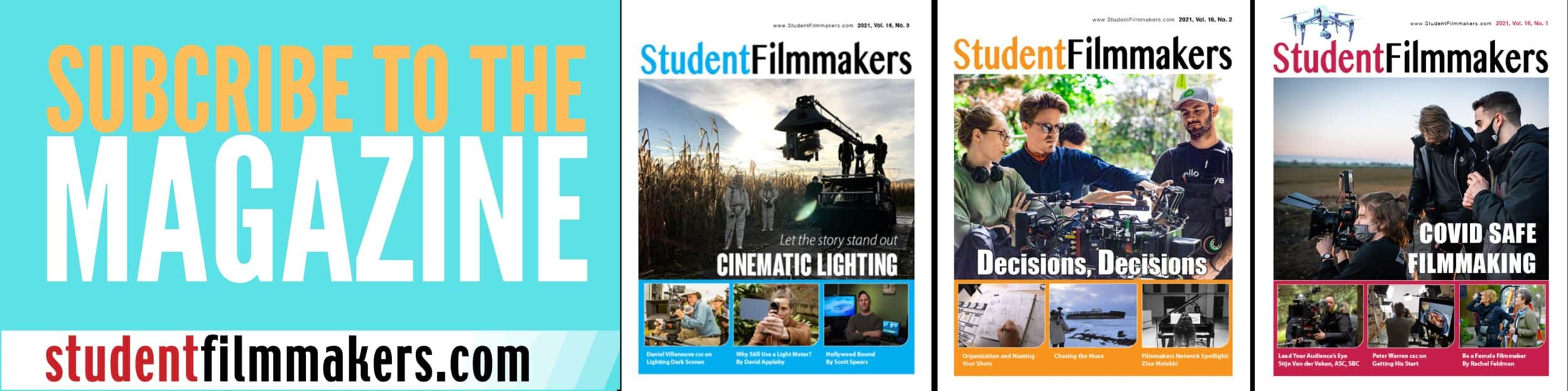 Student Filmmakers Magazine Subscriptions - Sign Up Today!