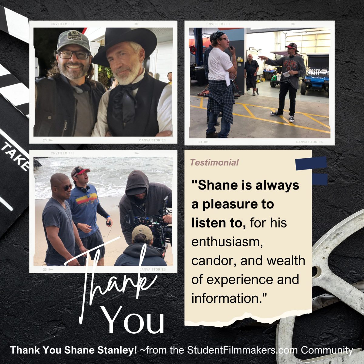 Thank You Shane Stanley - StudentFilmmakers.com