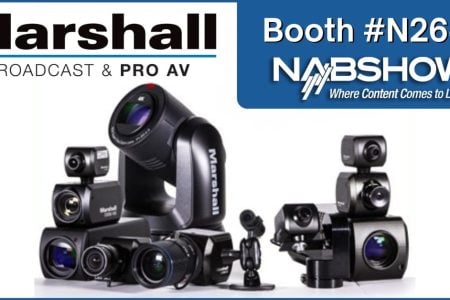 Visit Marshall at Booth N2649: New PTZ Cameras and Switcher Now Shipping, Just in Time for NAB 2025